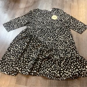 NWT Hayden LA Women's Leopard Print  Dress 3/4 Sleeve Asymmetrical Size Medium